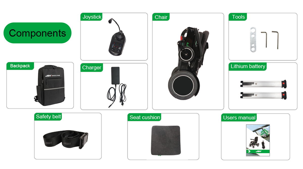 JBH Kursi roda listrik serat karbon DC06