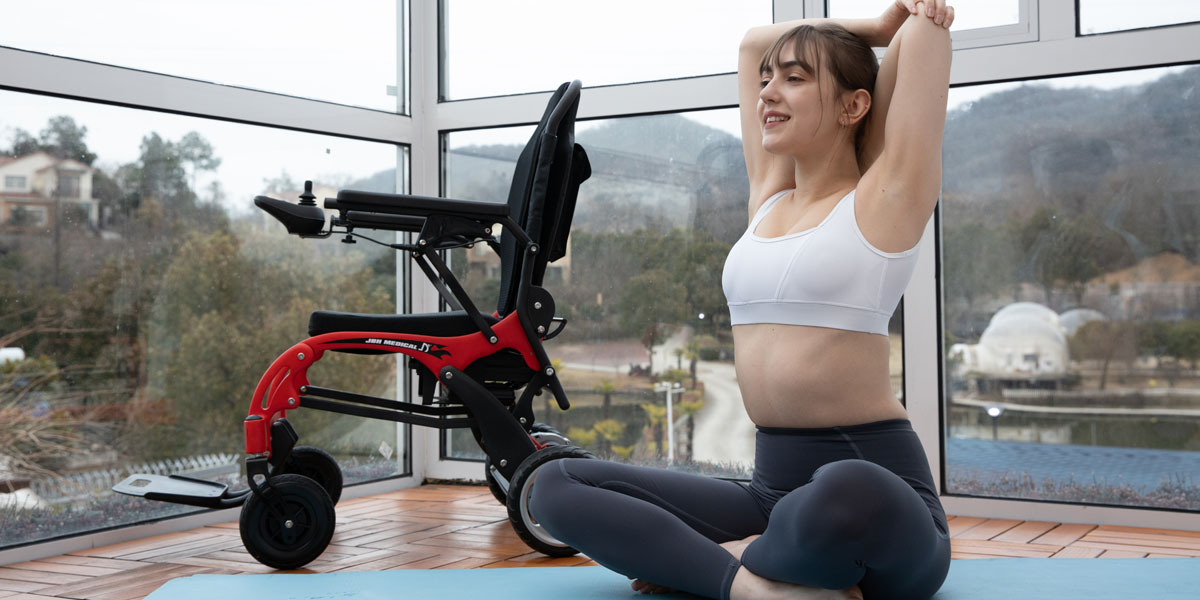 JBH Kursi roda elektrik serat karbon