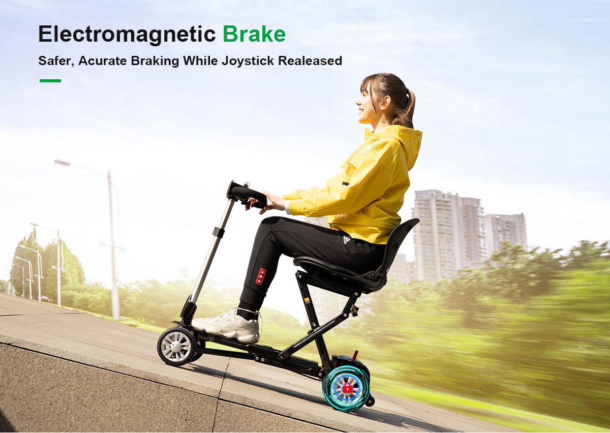 Skuter Mobilitas Serat Karbon Portabel-2