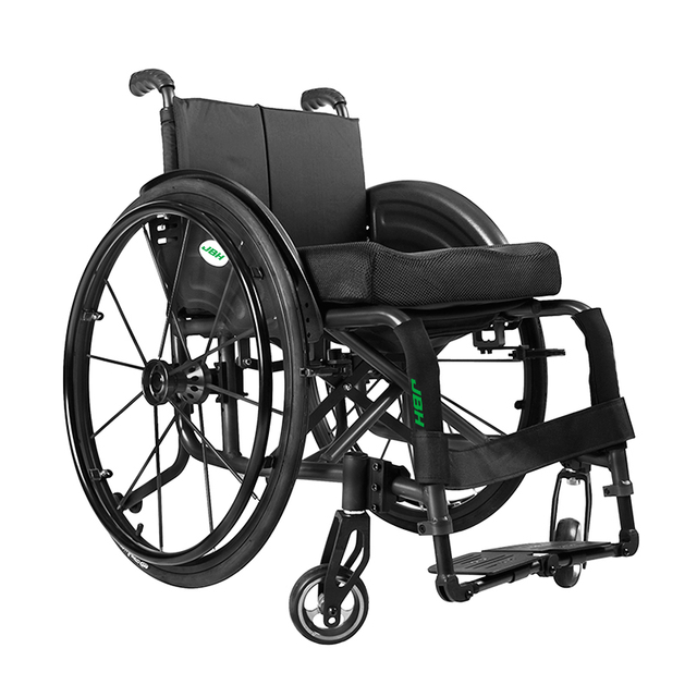 JBH Black Basic Transport Manual Wheelchair S002