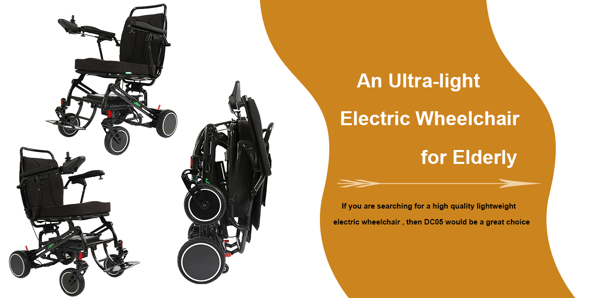 Kursi roda listrik yang sangat ringan untuk orang tua