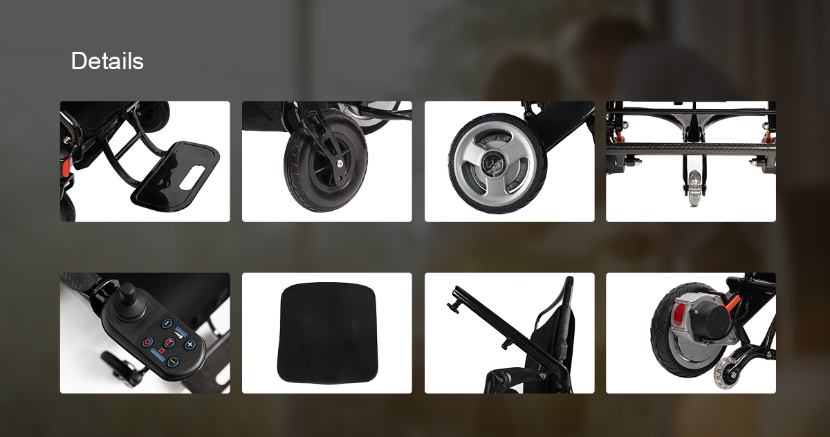 Detail kursi roda listrik