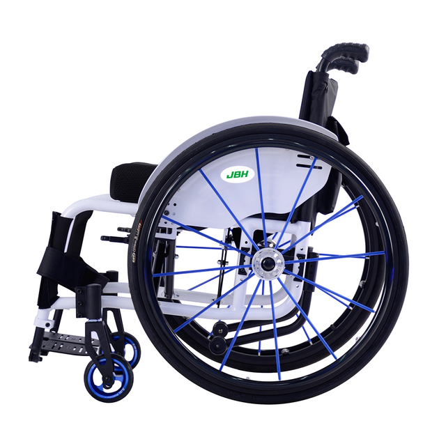 JBH White Manual Racing Wheelchair S002